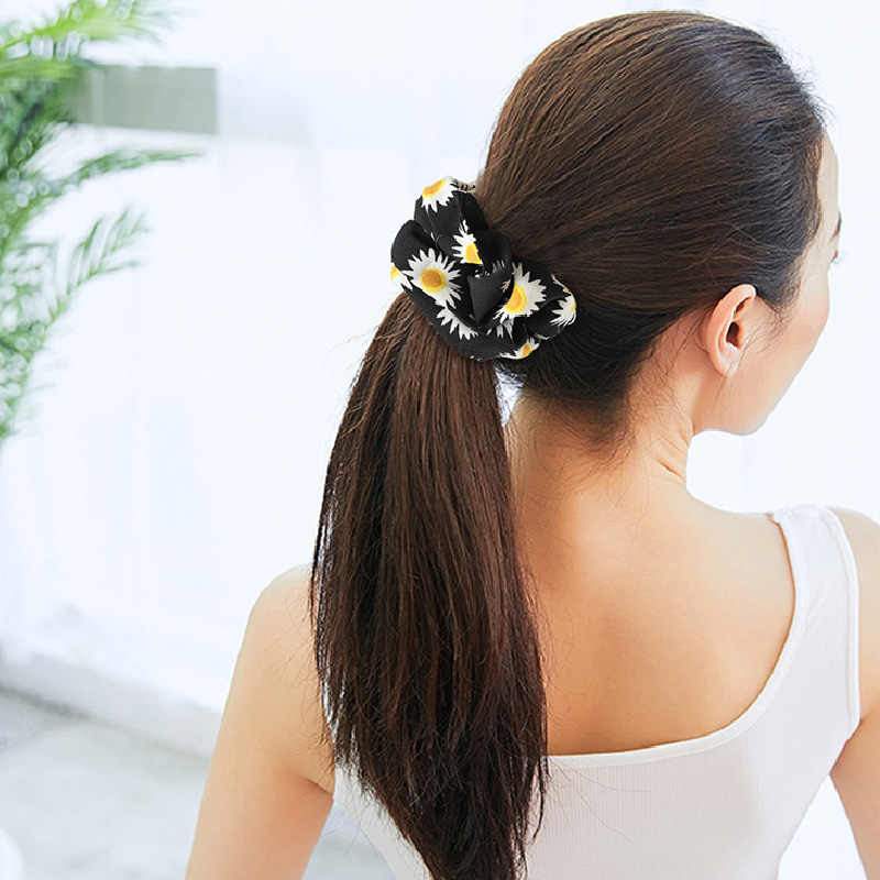 Silk Daisy Hair Scrunchies Hair Accessories Every Day And Night 