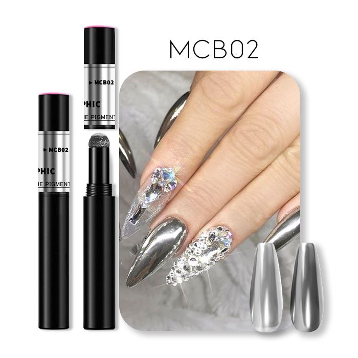 Mirror Chrome Powder Cushion Nail Every Day And Night MCB02 