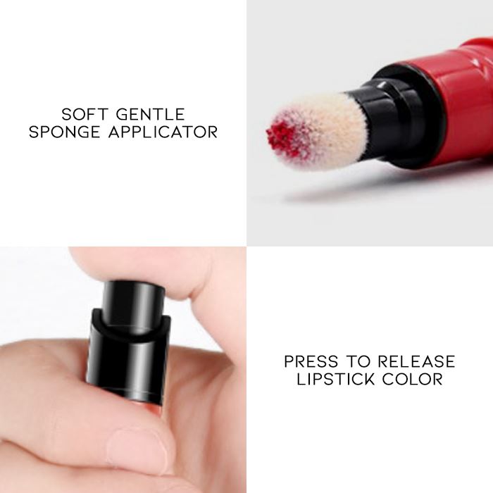 Gradient Lips Build-in Sponge Liquid Lipstick Make-up Every Day And Night 