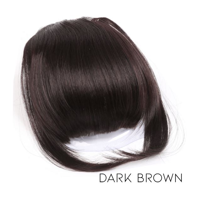 Seamless Clip-In Bangs Morning Shades Dark Brown 