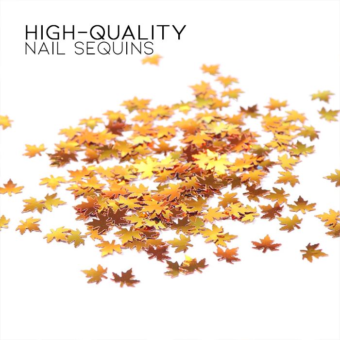 Fall Nail Idea Maple Leaf Nail Glitter Nail Every Day And Night 