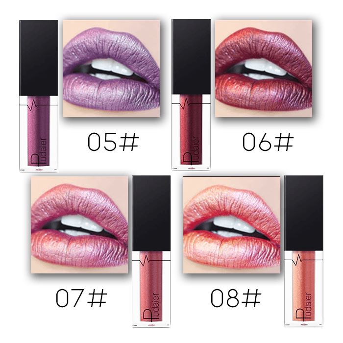 24HRS Waterproof Metallic Lip Gloss Morning Shades 05# 