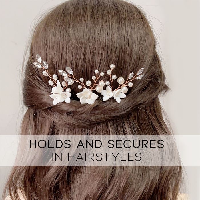 Simple & Elegant Floral Bridal Hair Comb Hair Styling Tools Every Day And Night 