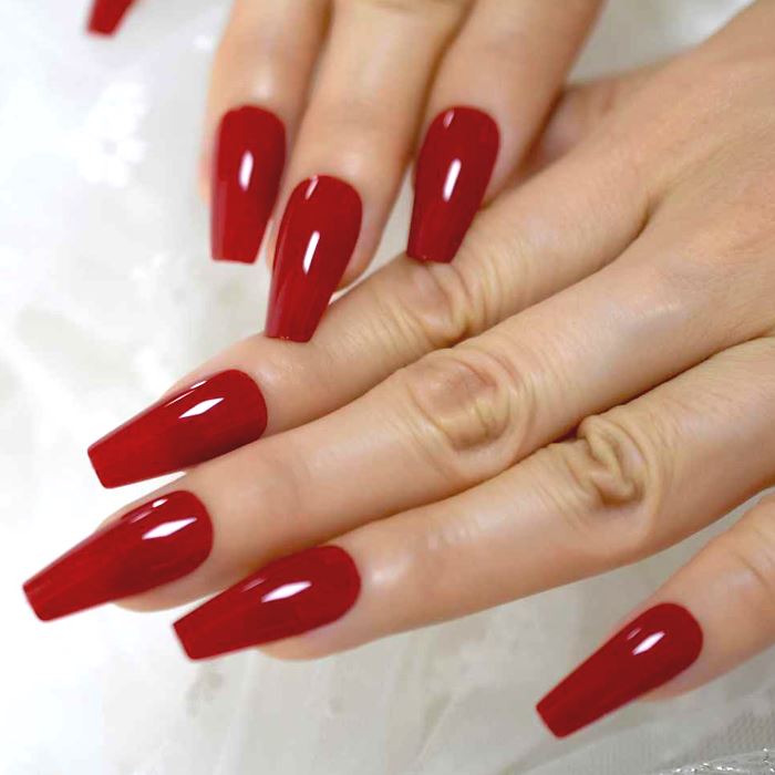 Color Gel Nail Polish (Red Color Collection) Every Day And Night 