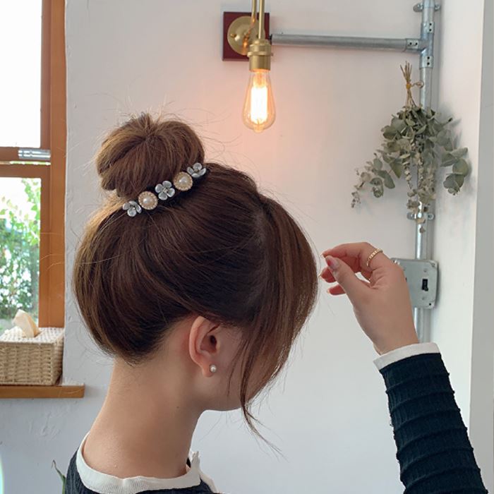 Elegant Easy Pearl Hairbun Maker Hair Styling Tools Every Day And Night 