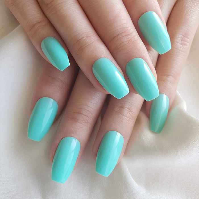 Color Gel Nail Polish (Turquoise Color Collection) Every Day And Night 