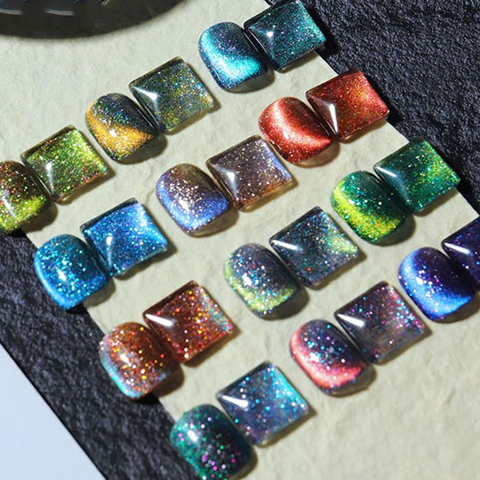 Galaxy Cat Eye Gel Nail Polish Nail Every Day And Night 