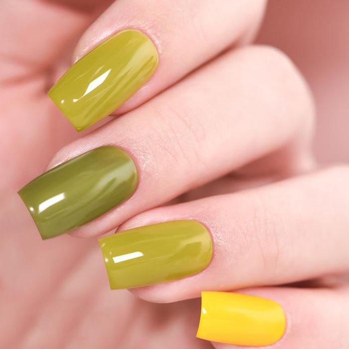 Color Gel Nail Polish (Avocado Color Collection) Every Day And Night 