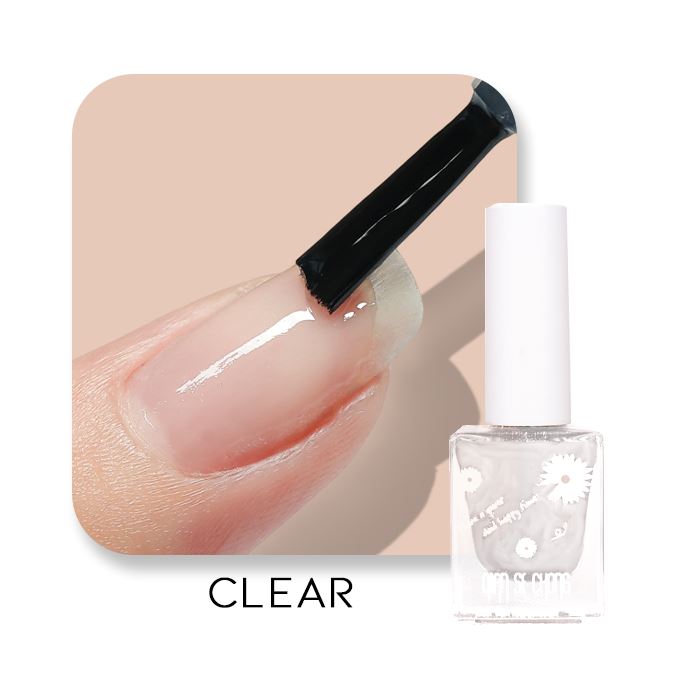 Easy Peel Off Glitter Nail Polish Nail Every Day And Night Clear 1pc 