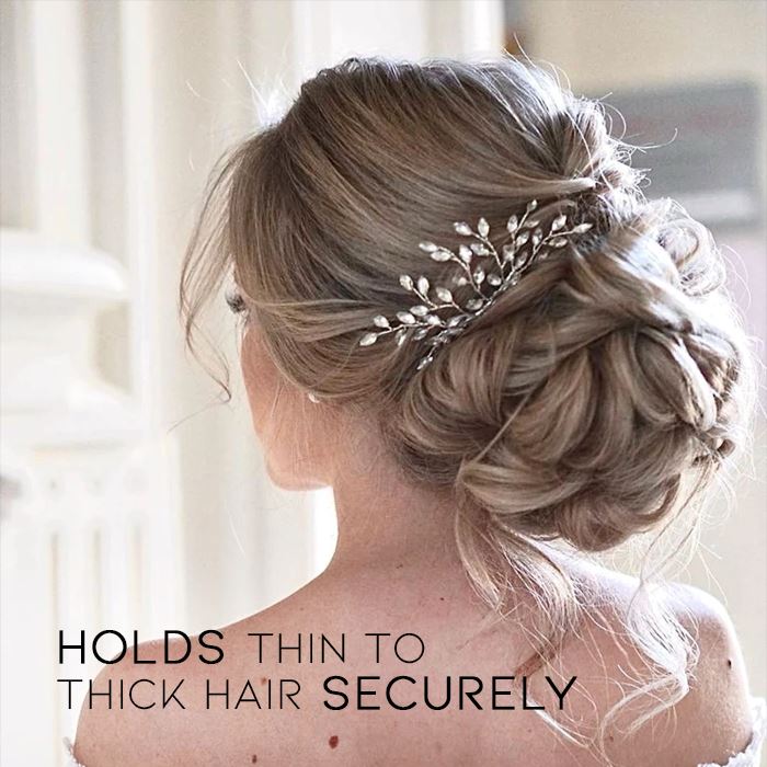 Simple & Elegant Crystal Bridal Hair Comb Hair Styling Tools Every Day And Night 