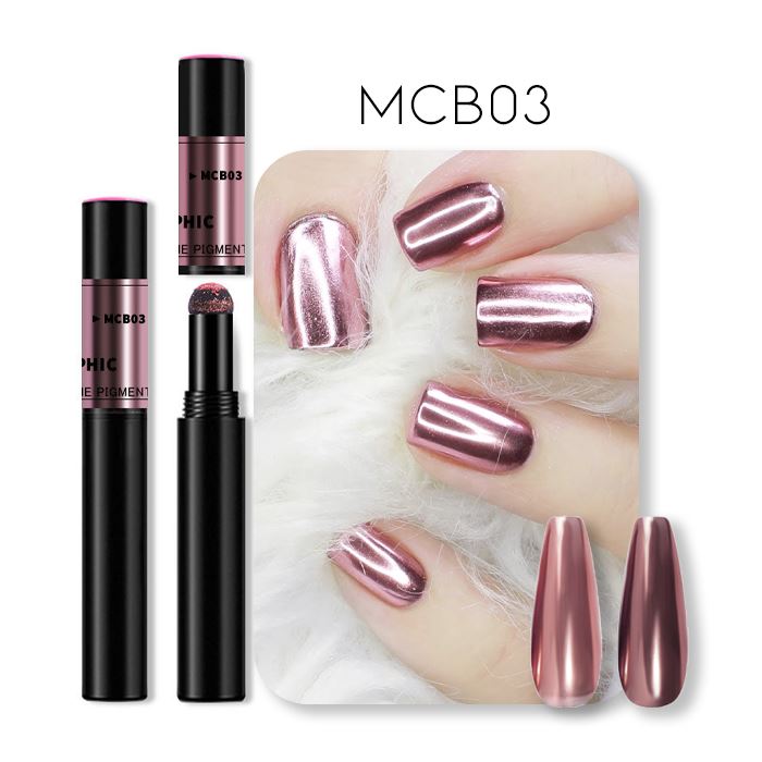 Mirror Chrome Powder Cushion Nail Every Day And Night MCB03 