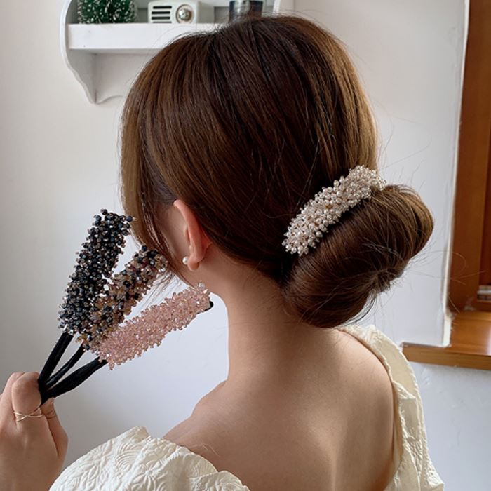 Elegant Easy Crystal Hairbun Maker Hair Styling Tools Every Day And Night 