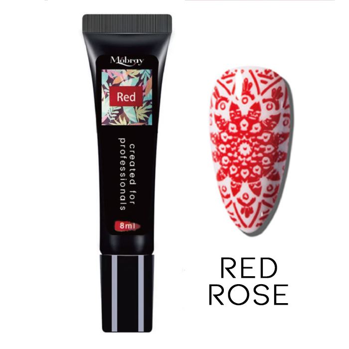 Nail Stamp Art Nail Polishes Every Day And Night Red Rose 