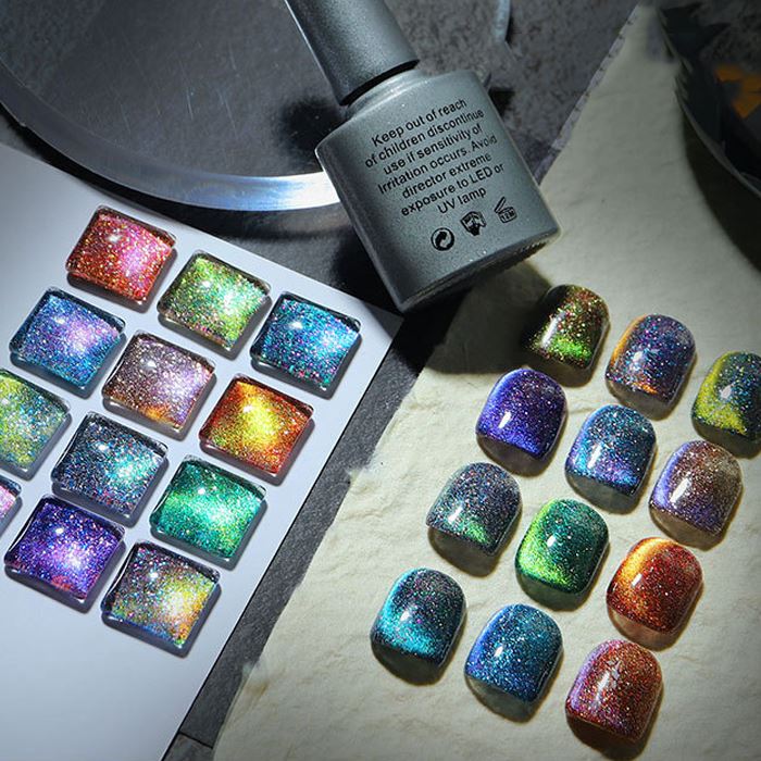 Galaxy Cat Eye Gel Nail Polish Nail Every Day And Night 