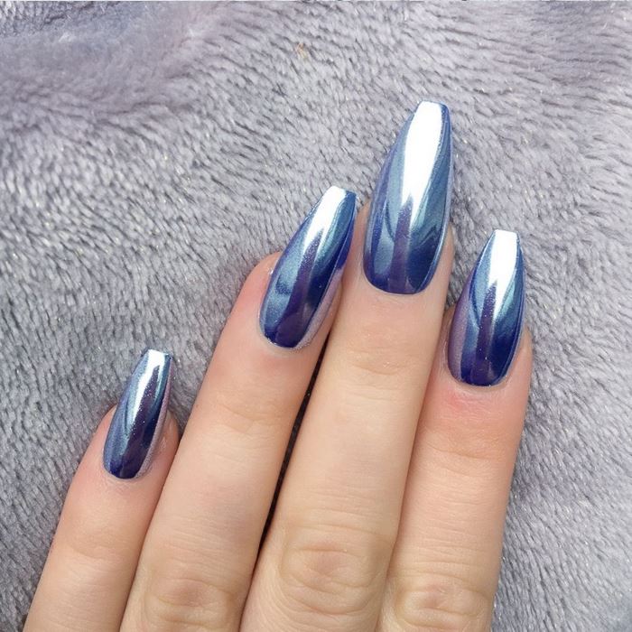 Solid Mirror Powder Nail Every Day And Night 