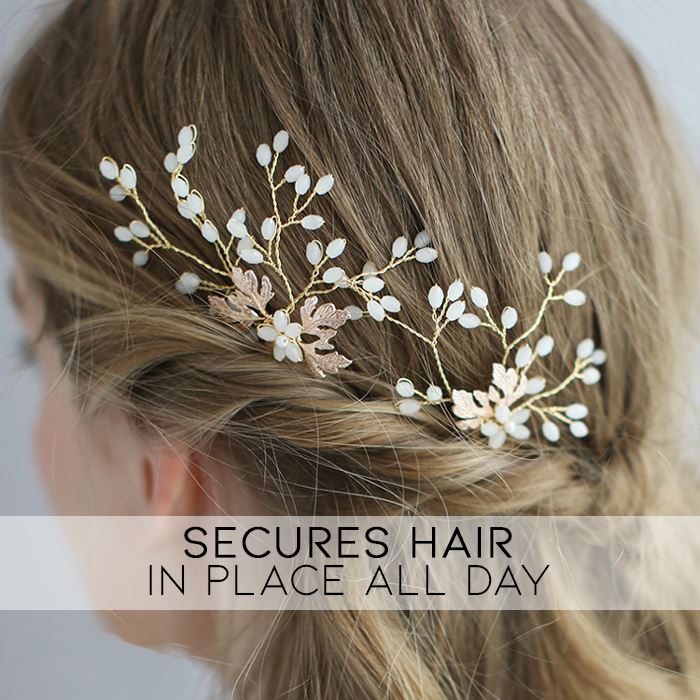 Simple & Elegant Handmade Bridal Hair Comb Hair Styling Tools Every Day And Night 