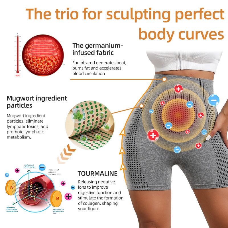 Fivfivgo™ Mikro-Vibrationsmassage-Modul Ice Silk Ionenfaser-Reparatur Shorts