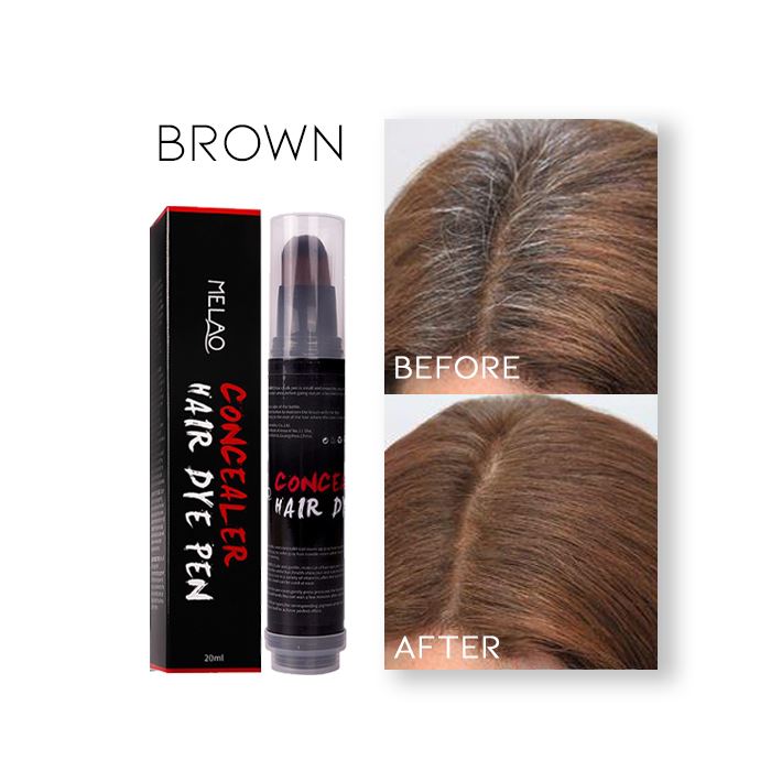 QuickFix Cover Grey Hair Darken Brush Hair Color Every Day And Night Brown 