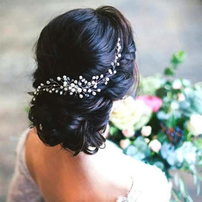 Simple & Elegant Pearl Bridal Hair Comb Hair Styling Tools Every Day And Night 