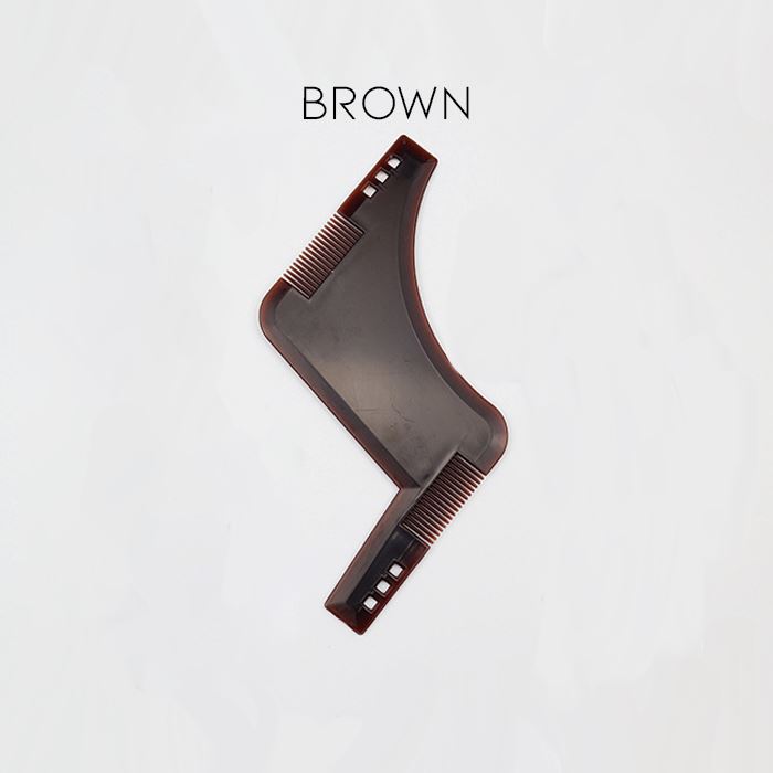 Men Beard Easy Shaving Template Guide Hair Styling Tools Every Day And Night Brown 1pc 