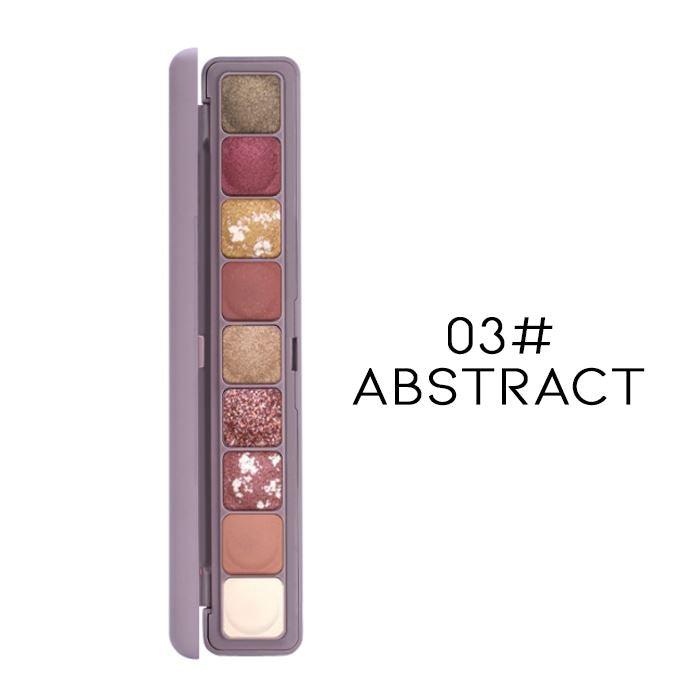 9 Shades Ruler Eyeshadow Palette Make-up Every Day And Night 03# Abstract 1pc 