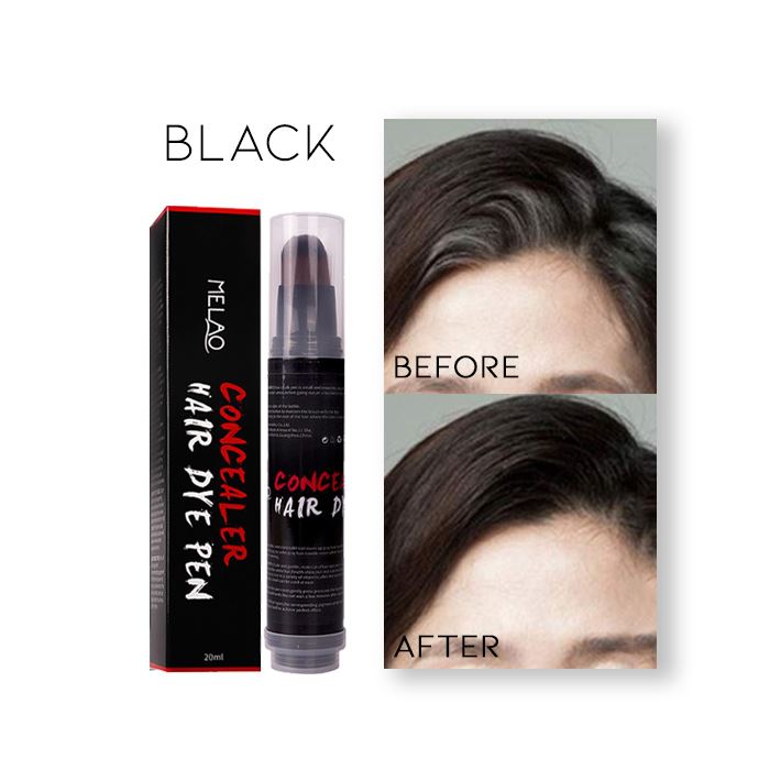 QuickFix Cover Grey Hair Darken Brush Hair Color Every Day And Night Black 