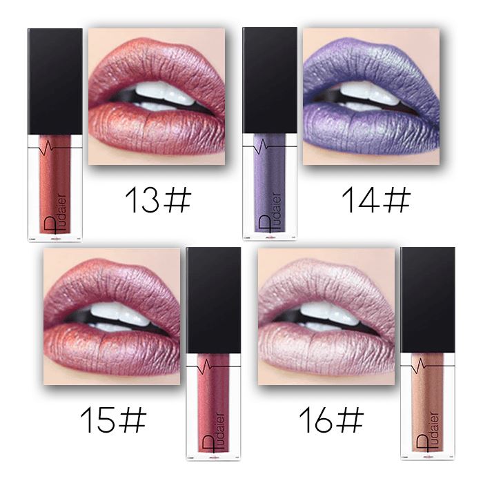 24HRS Waterproof Metallic Lip Gloss Morning Shades 13# 