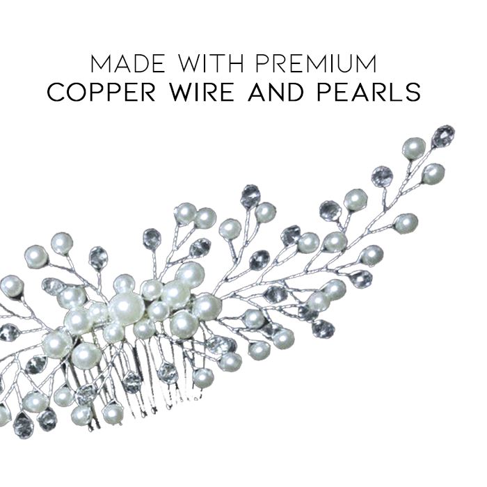 Simple & Elegant Pearl Bridal Hair Comb Hair Styling Tools Every Day And Night 