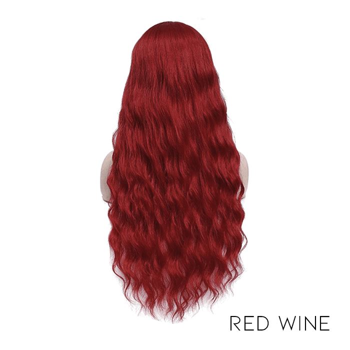 Long Wavy Hairstyle Wig Morning Shades Red Wine 
