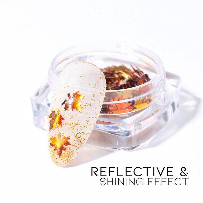 Fall Nail Idea Maple Leaf Nail Glitter Nail Every Day And Night 