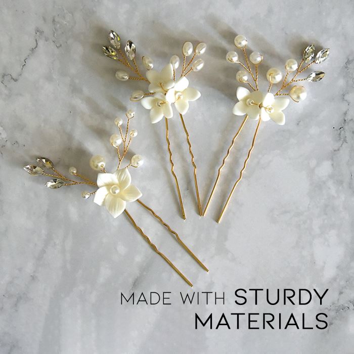 Simple & Elegant Floral Bridal Hair Comb Hair Styling Tools Every Day And Night 