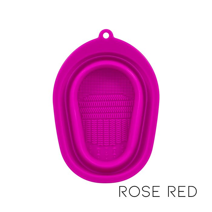 Silicone Makeup Sponge Cleanser Make-up Every Day And Night Rose Red 
