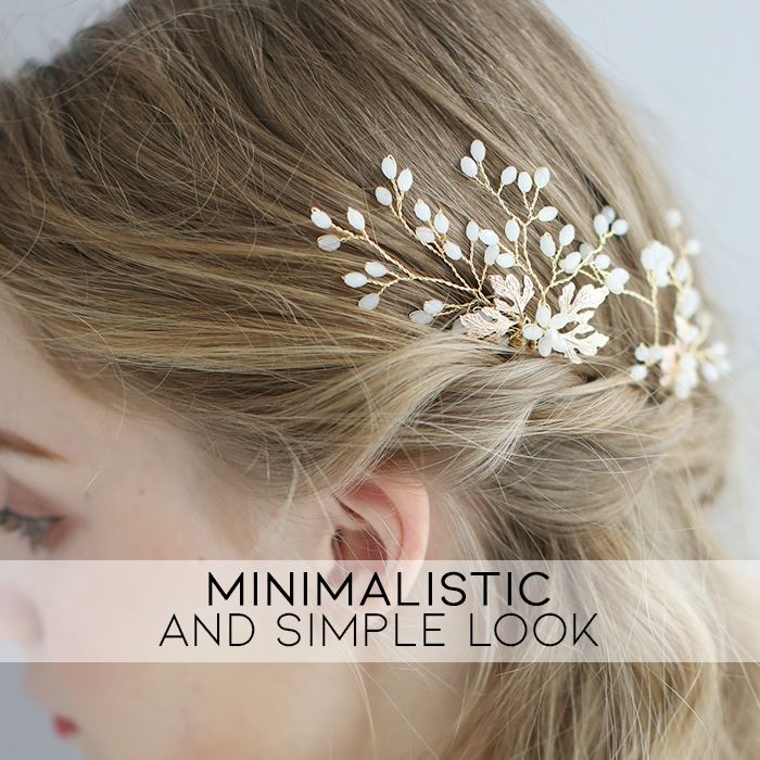 Simple & Elegant Handmade Bridal Hair Comb Hair Styling Tools Every Day And Night 