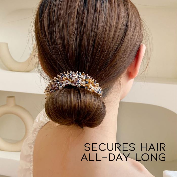 Elegant Easy Crystal Hairbun Maker Hair Styling Tools Every Day And Night 