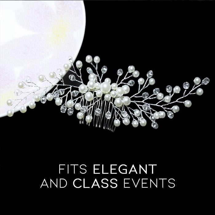 Simple & Elegant Pearl Bridal Hair Comb Hair Styling Tools Every Day And Night 