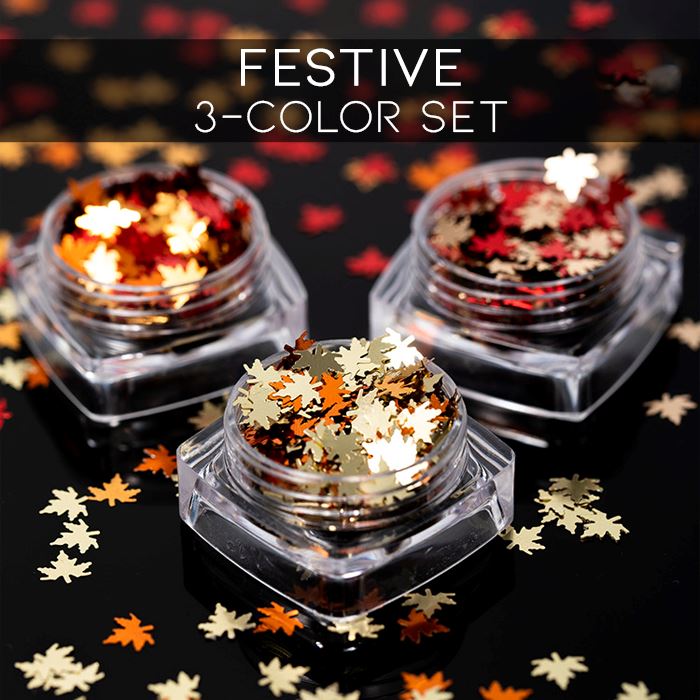 Fall Nail Idea Maple Leaf Nail Glitter Nail Every Day And Night 