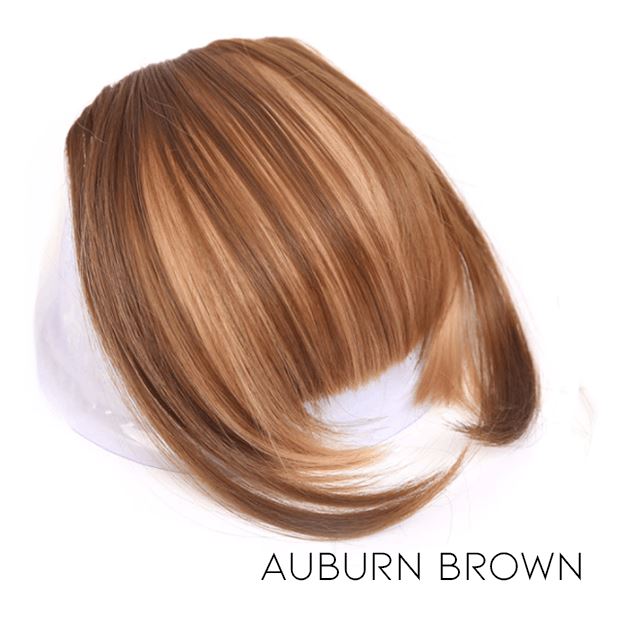 Seamless Clip-In Bangs Morning Shades Auburn Brown 