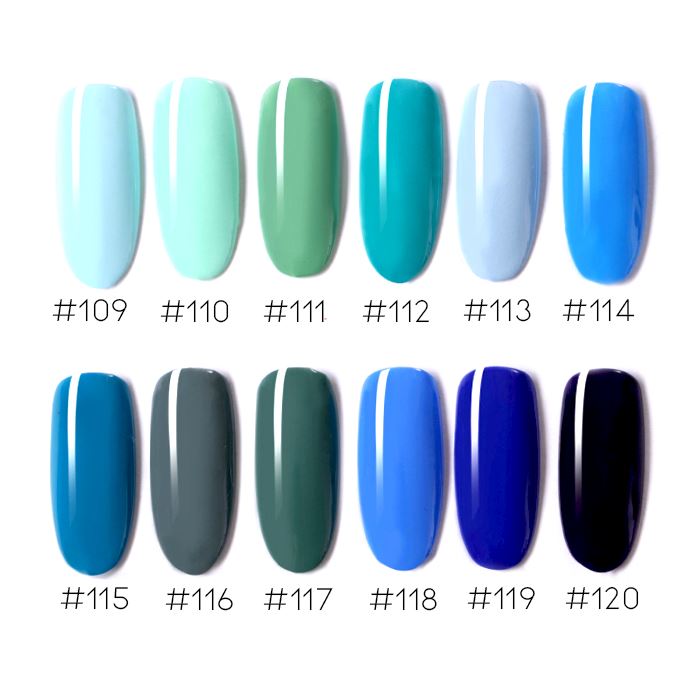 Color Gel Nail Polish (Turquoise Color Collection) Every Day And Night #110 