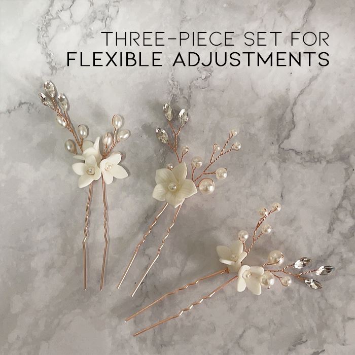 Simple & Elegant Floral Bridal Hair Comb Hair Styling Tools Every Day And Night 
