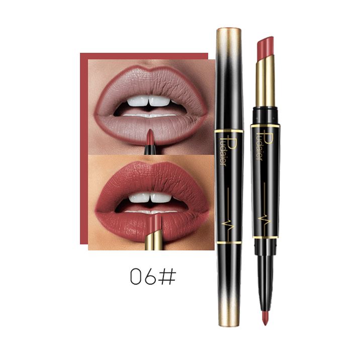 2-in-1 Kissproof Matte Lipstick & Lipliner Morning Shades 