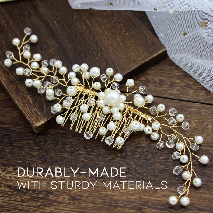 Simple & Elegant Pearl Bridal Hair Comb Hair Styling Tools Every Day And Night 