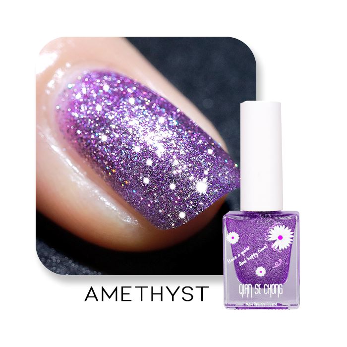 Easy Peel Off Glitter Nail Polish Nail Every Day And Night Amethyst 1pc 