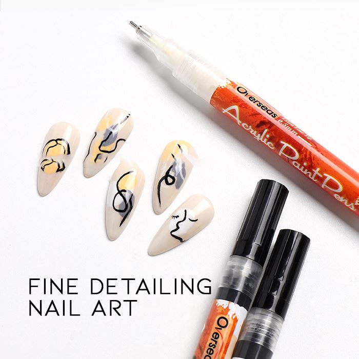 Ultra Thin Curve Manicure Felt Pen Nail Every Day And Night 