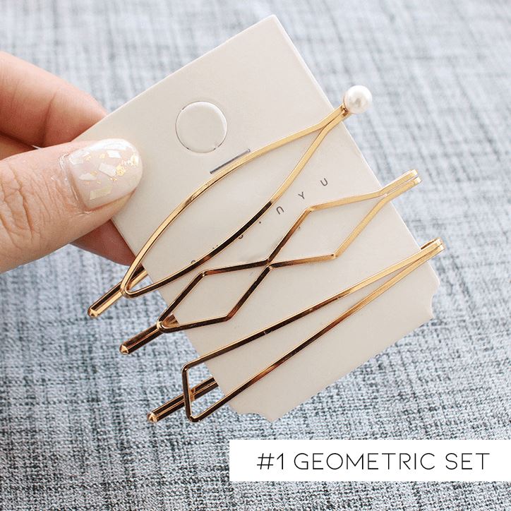 Pearl Metal Hair Clip Set Hair Accessories Every Day And Night 