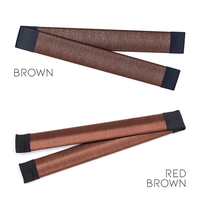 Perfect Bun Maker (2 pcs set) Hair Styling Tool Accessories Every Day And Night Red Brown 