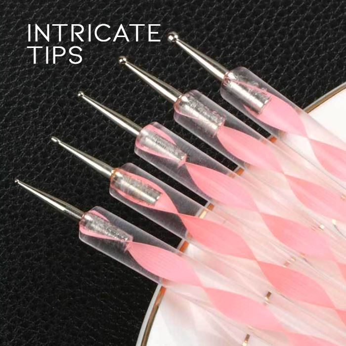 Nail Art Silicone Tip Pen 5 Pcs Set Nail Every Day And Night 
