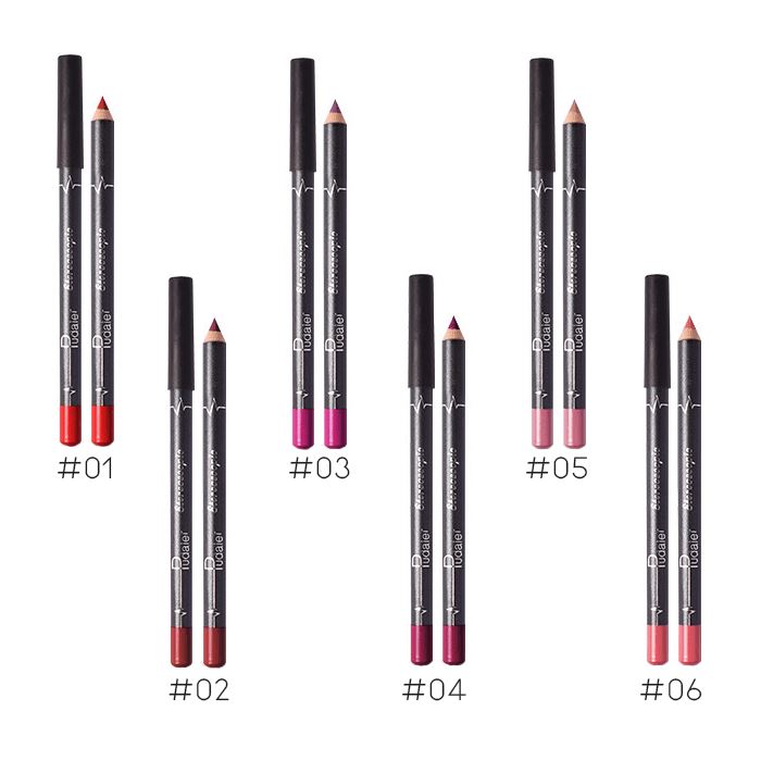 12HRS Waterproof Lipliner 12 pcs set Morning Shades 