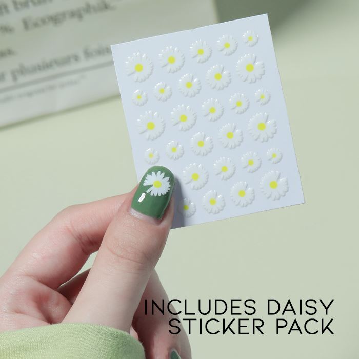 Peel-Off Nail Polish With Daisy Stickers spring-hill-lane33 