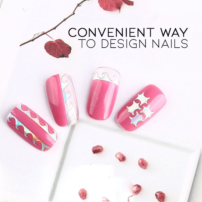 Hollow Nail Art Sticker Nail Every Day And Night 