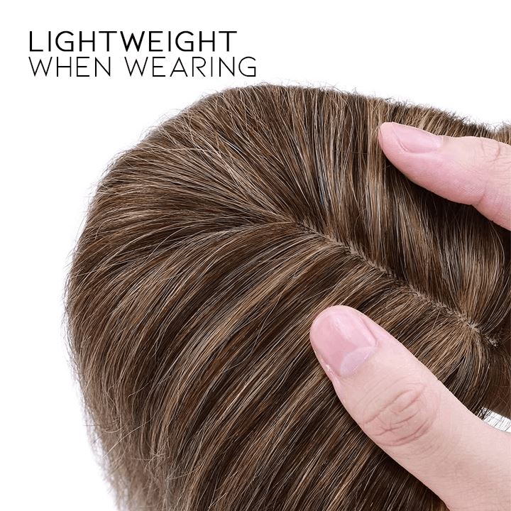 Straight Long Clip-in Hair Topper Morning Shades 